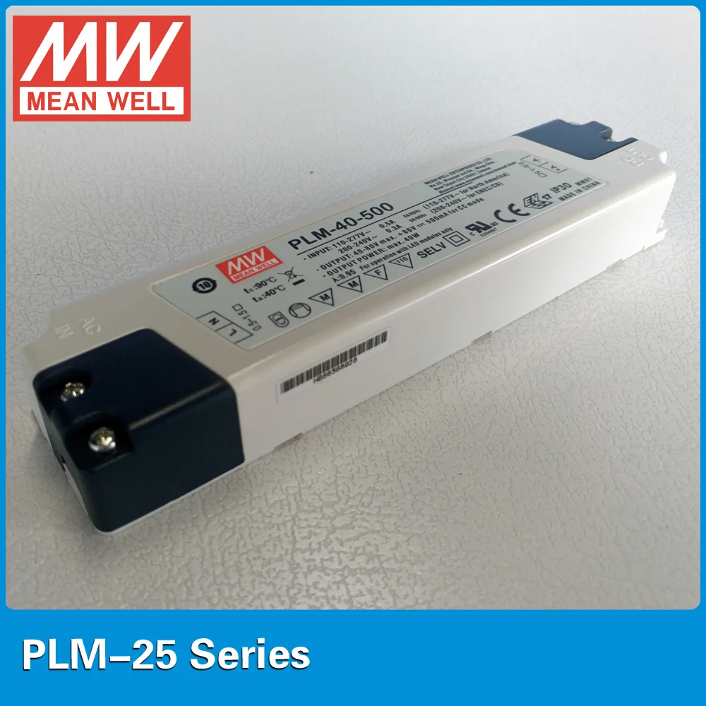 

Original MEAN WELL LED power supply PLM-25-350 25W 350mA with PFC for Indoor led lighting