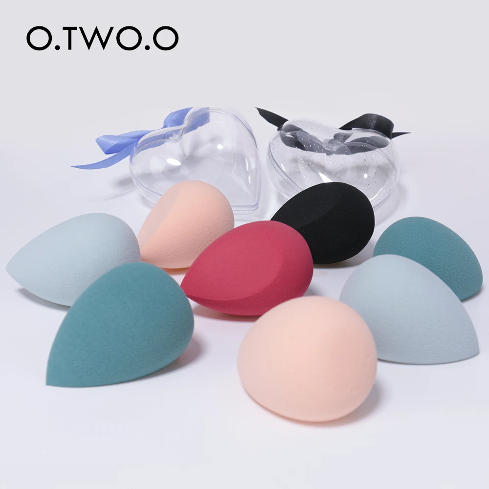 O.TWO.O 2 шт./компл. губка для макияжа коробка в форме сердца не латексный Материал