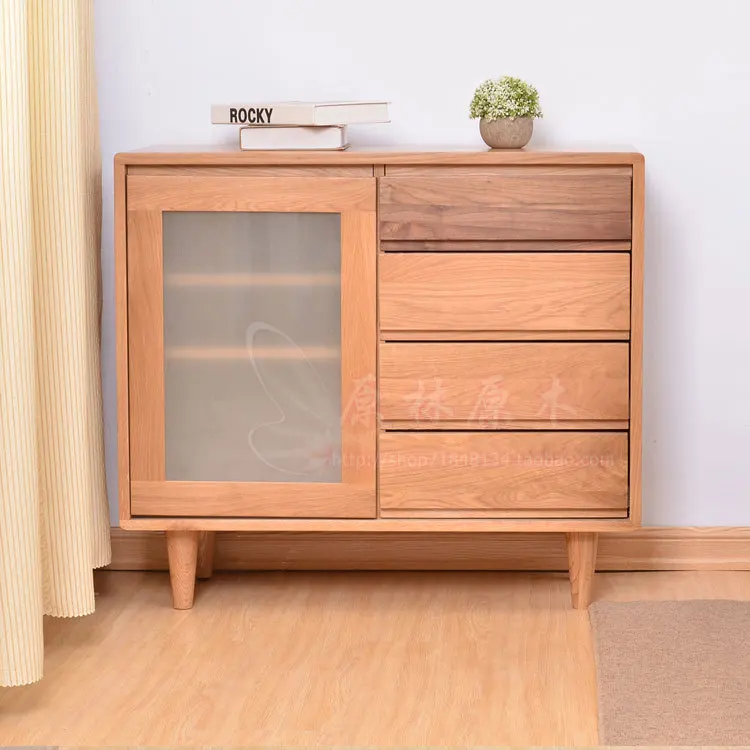 Nordic Anese Oak Dining Room Furniture White Solid Wood Nordic Anese Oak Dining Room Furniture White Solid Wood Sideboard Minimalist Modern Storage Cabinets Lockers In Sideboards From On