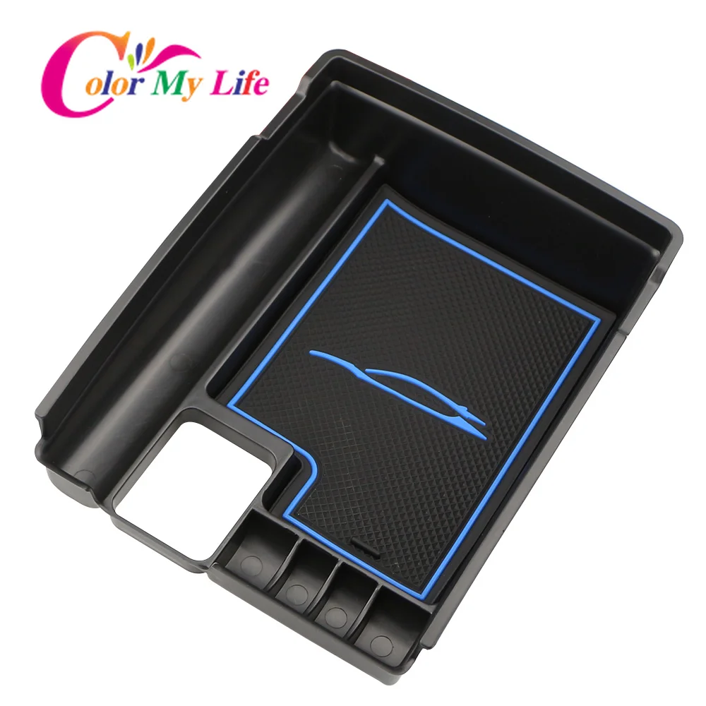 

Color My Life Armrest Storage Box Center Console for Nissan X-Trail XTRAIL T32 Rogue 2014 - 2017 Glove Case Tray Bin Container