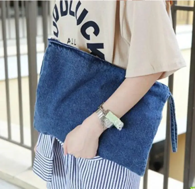 Denim Clutch Bag Mini Envelope Factory Direct Bolsos Bags Denim Clutch Bag Mini Envelope Factory Direct Bolsos Bags Handbags Women Famous Brands Card Holder Passport In Top Handle From
