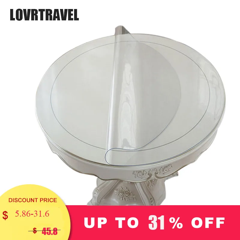 Pvc للماء سماط جولة سماط الجدول غطاء شفافة المطبخ نمط النفط سماط الزجاج لينة القماش 1.0 مللي متر حصيرة