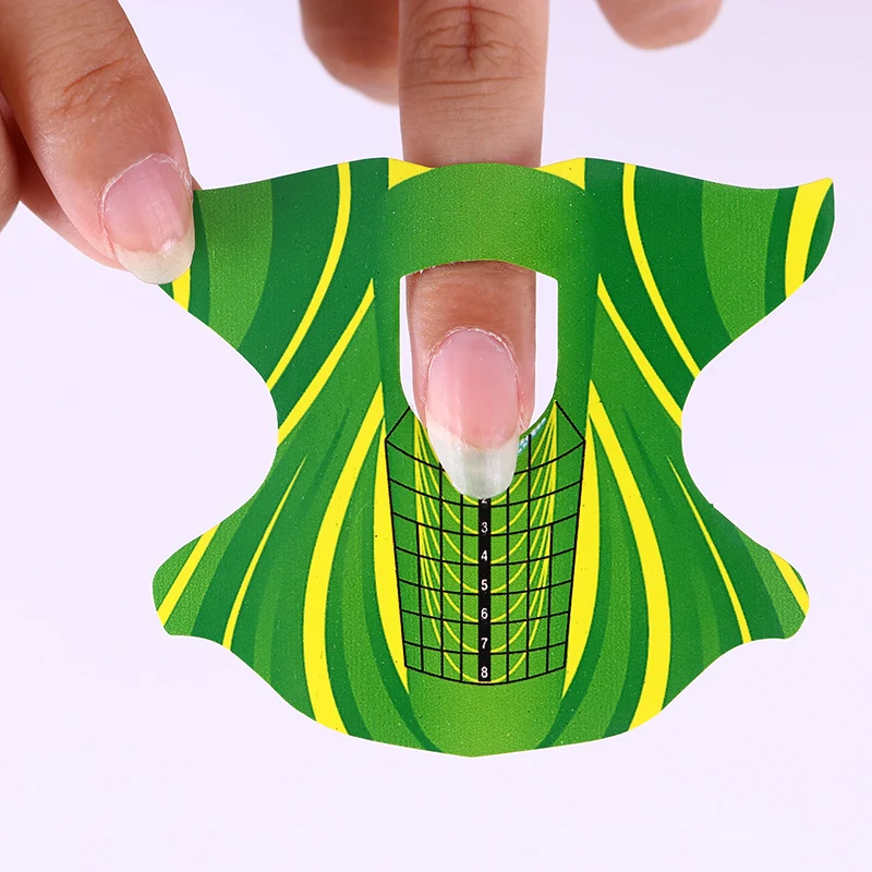 100 шт. клейкая Форма для ногтей овальная квадратная форма для УФ-гель-лака акриловый УФ-гель для наращивания ногтей маникюрные инструменты для ногтей