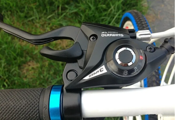 Excellent 26 inch 21 speed white rainbow mountain bike road bikes double disc brake MTB bicycle free shipping 4