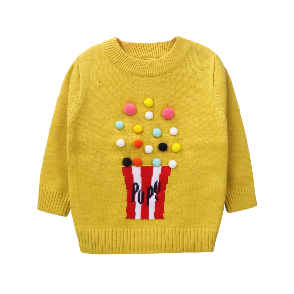 Spring Winter Autumn Baby Girls Sweater Kid Knitwear Popcorn Sweaters for Girl Knitted Clothes Newborn Outerwear Blouse | Детская одежда
