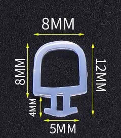 10 м силиконовые уплотнительные полосы двери и окна ванная комната пыле ветрозащитный шумоизоляция - Цвет: NO2