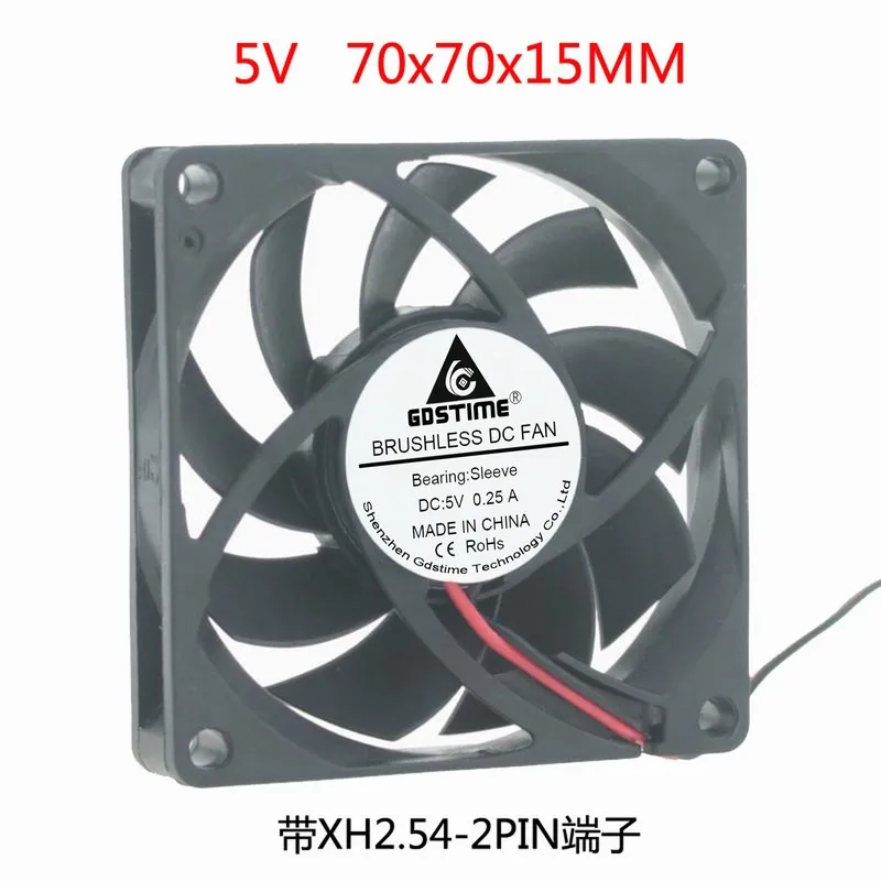 

DC DC 5V 7CM 70MM 7cm cm 70x15 70x70 Brushless cooling fan