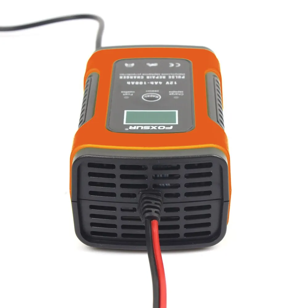 Baratos 12V 5A reparación automática de pulso inteligente con LCD AGM GEL cargador de batería de ácido húmedo 100 240V US UK enchufe de la UE para motor de camión