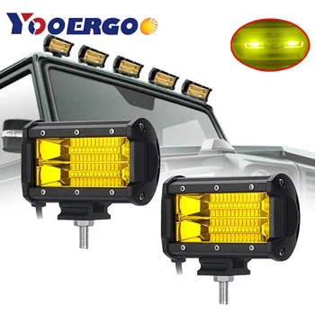 

12V 72W 5Inch Waterproof Durable Modified Auto Car Top LED Light with Two Rows light Bars for Off-road Car Pickup Wagon