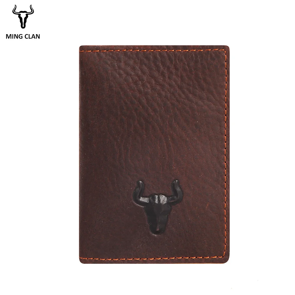 

Mingclan Slim Cow Leather Crazy Horse Credit Card Case ID Card Business Bank Card Holders Travel Card Wallets For Men Or Women