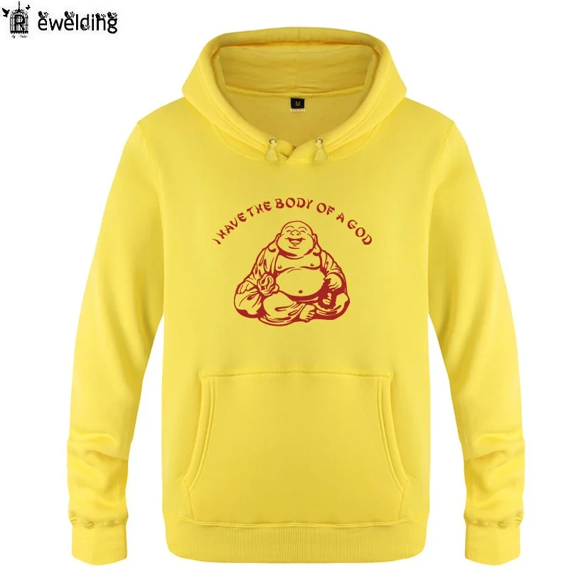 Мужские толстовки с капюшоном I Have the Body of A God-buddda Banter Fat Fate, флисовая мужская кофта-худи, длинный рукав, Мужская толстовка, пуловер, Новинка - Цвет: 12