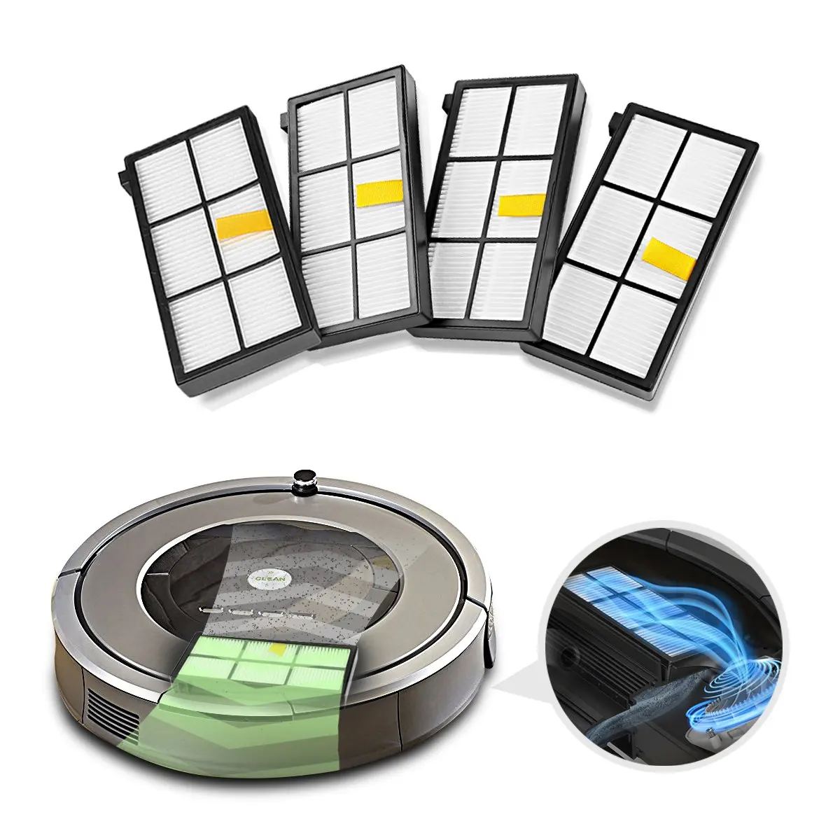 14 шт аксессуары для iRobot Roomba 880 860 870 871 980 990 пополнения Запчасти запасные щётки комплект