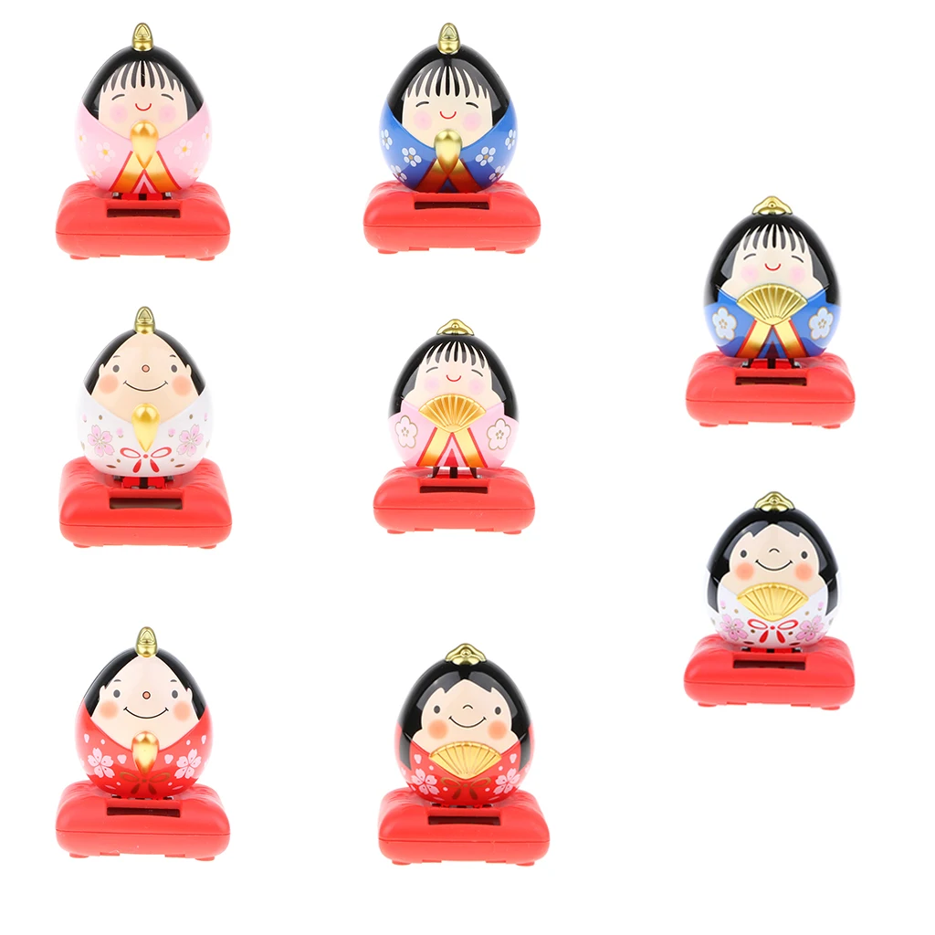 Cute Solar Powered Animated Swing Hands Praying Doll Action Figures Bobbling Toy Auto Car Ornament Home Decoration