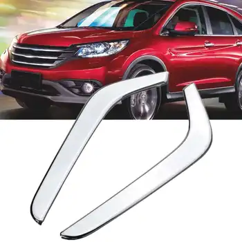 

2x Chorme Front Fog Light Eyebrow Cover Brow Trim For Honda CRV CR V 2017 2018 Headlight Trim Lamp Eyebrow Eyelids Decoration