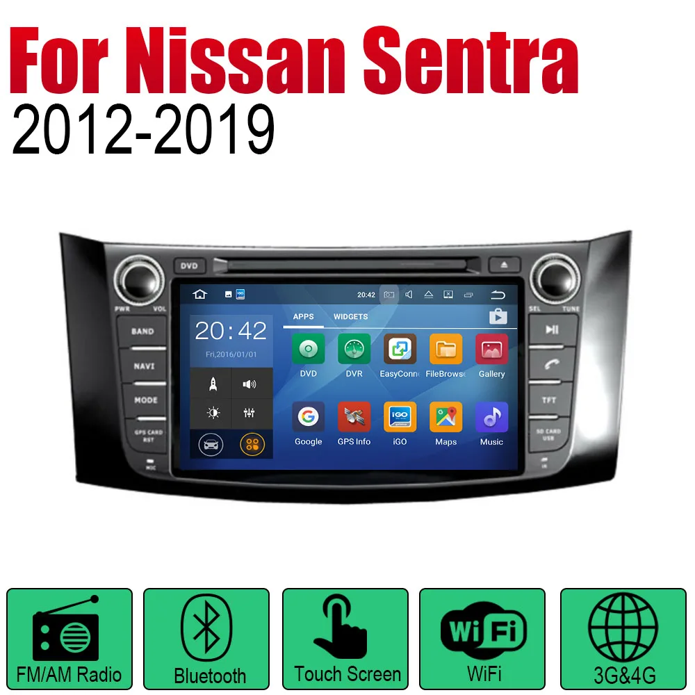 Автомобильный dvd-плеер gps навигация для Nissan Sentra 2012~ автомобильное мультимедиа андроид экран системы радио стерео - Цвет: Standard machine