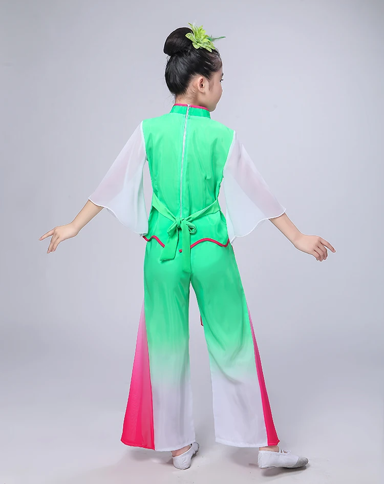 Детские Классические танцевальные костюмы Hanfu в китайском стиле для девочек Yangko