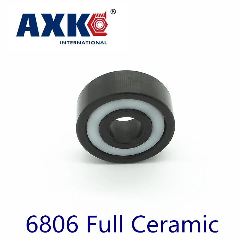 

Axk 6806 Full Ceramic Bearing ( 1 Pc ) 30*42*7 Mm Si3n4 Material 6806ce All Silicon Nitride Ceramic 6806 Ball Bearings