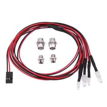 

4 LED Headlight 3mm White/Red Light RC Car Parts for TRAXXAS HSP HPI REDCAT