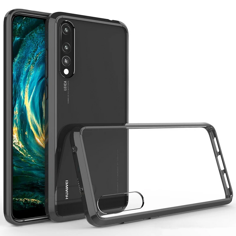 50 шт кристалл броня бампер Футляр для huawei Коврики 20 10 P20 Pro P10 P9 Lite Honor 10 9 8X Max Nova 3 3i акриловая прозрачная крышка