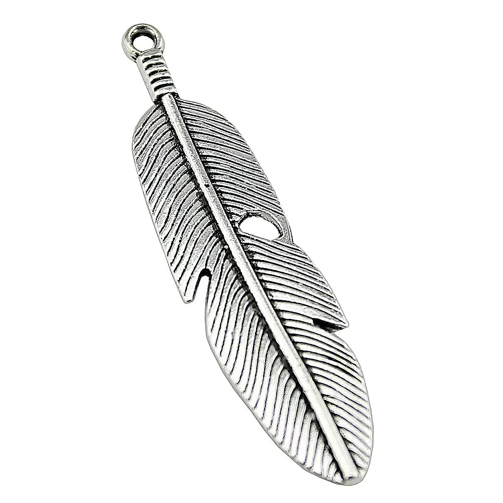 

3pcs Large Feather Pendant Charm Big Feather Charm For Jewelry Making Wholesale Jewelry Accessories Large Feather Charm 16x59mm