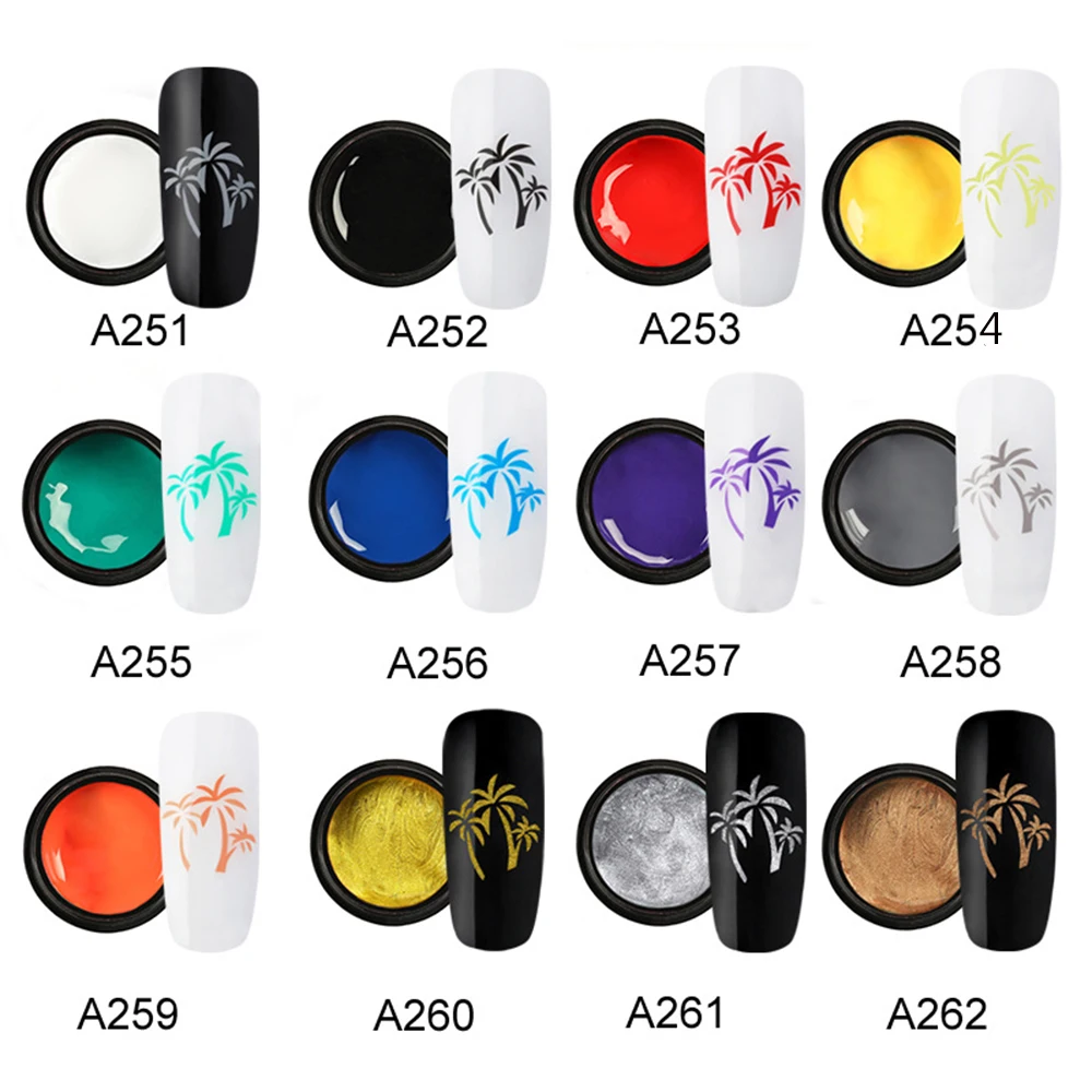 

5ml Nail Stamping Gel Polish Black White Print Oil UV Gel Lacquer Soak Off Varnish for Nail Art Stamping Plate Manicure Decors