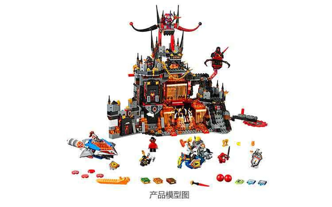 

Compatible with Legoings 70323 nexoe knights Bela 10521 1237Pcs Jestro Volcano Lair Figure building blocks bricks toys children