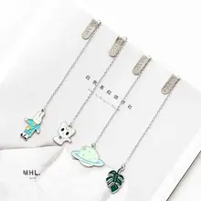 1 шт милые Мультяшные животные металлические Единорог Кот Закладки закладки для книг студенческие канцелярские принадлежности Школьные офисные принадлежности скрепки