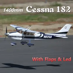 Радиоуправляемый самолет FMS 1400 мм 1,4 м воздушный тренировочный Cessna 182 на синий 5CH с клапанами светодиодный PNP EPO масштабная модель самолет Avion