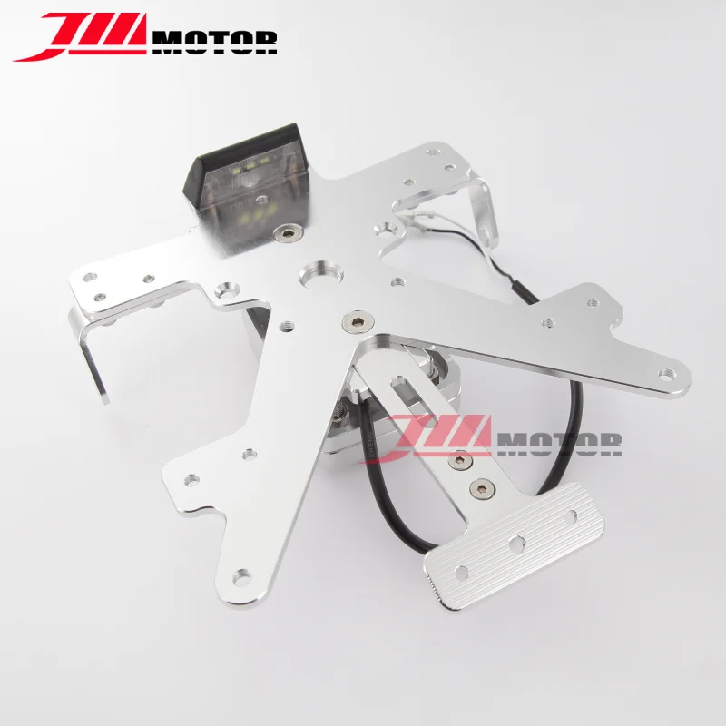 YY-LPH-KA-08SI Silver Motorcycle CNC Aluminum Alloy Registration Plate Holder License Frame For Kawasaki Z1000 2010-2016 | Автомобили и