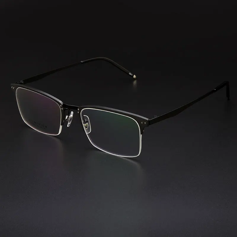 Gmei оптический титановый сплав полуобода прессибции оправы для очков для мужчин и женщин дальнозоркость очки близорукость очки LF2025 - Цвет оправы: C21