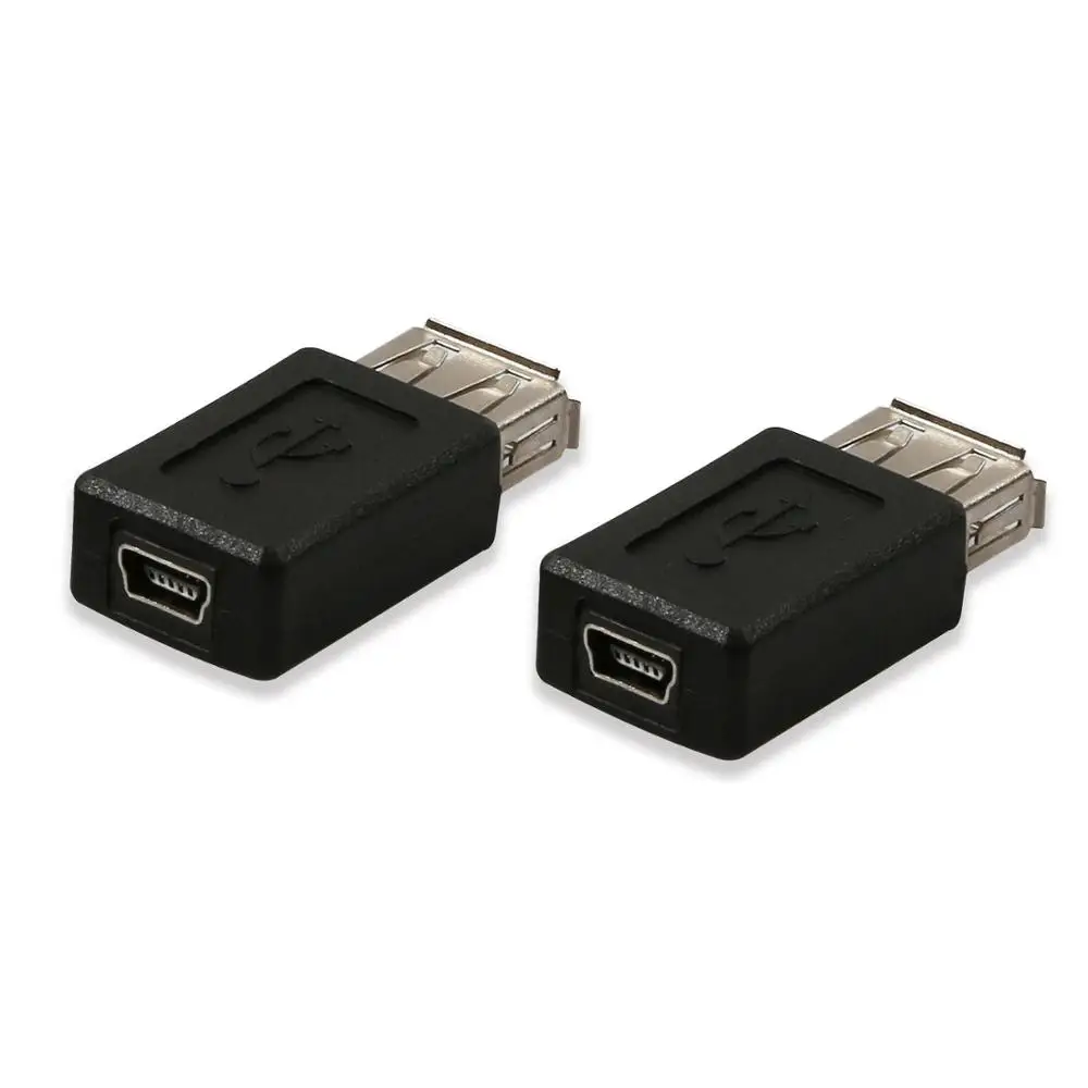 2 шт. высокоскоростной USB 2,0 type A женский мини-usb 5 Pin B гнездовой соединитель конвертер зарядное устройство Передача данных Синхронизация зарядный адаптер