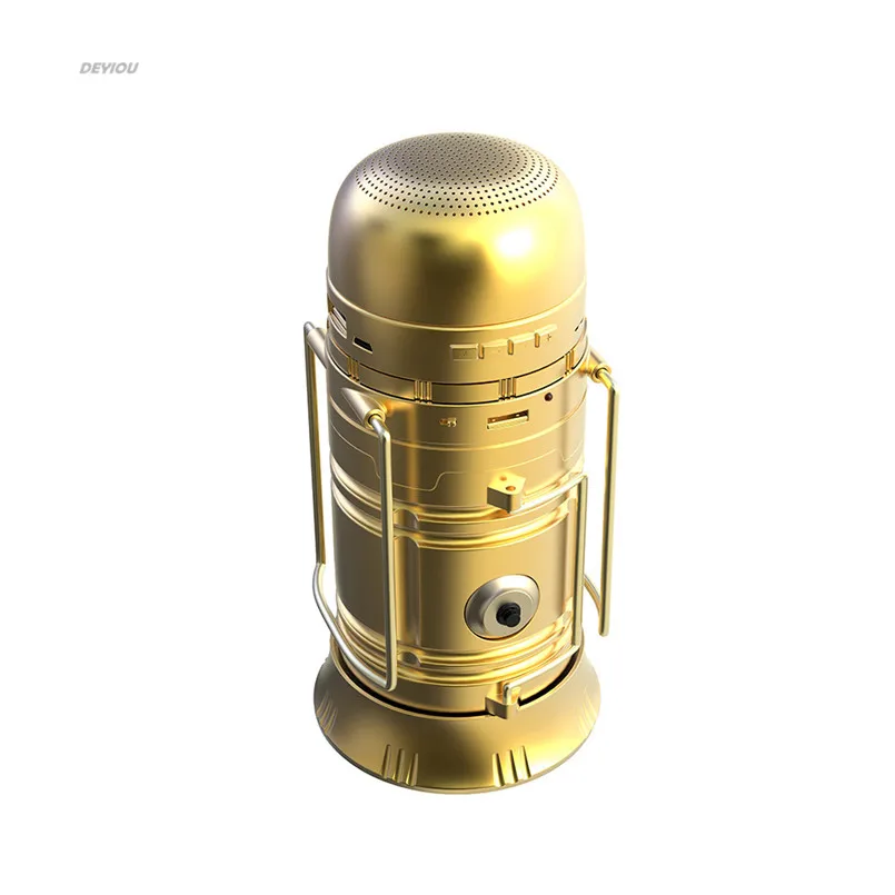 

Multifunction Solar Rechargeable SpeakerLED Power Camping Tent Light Torch Lantern Lamp with Vibration Membrane Bluetooth DEYIOU