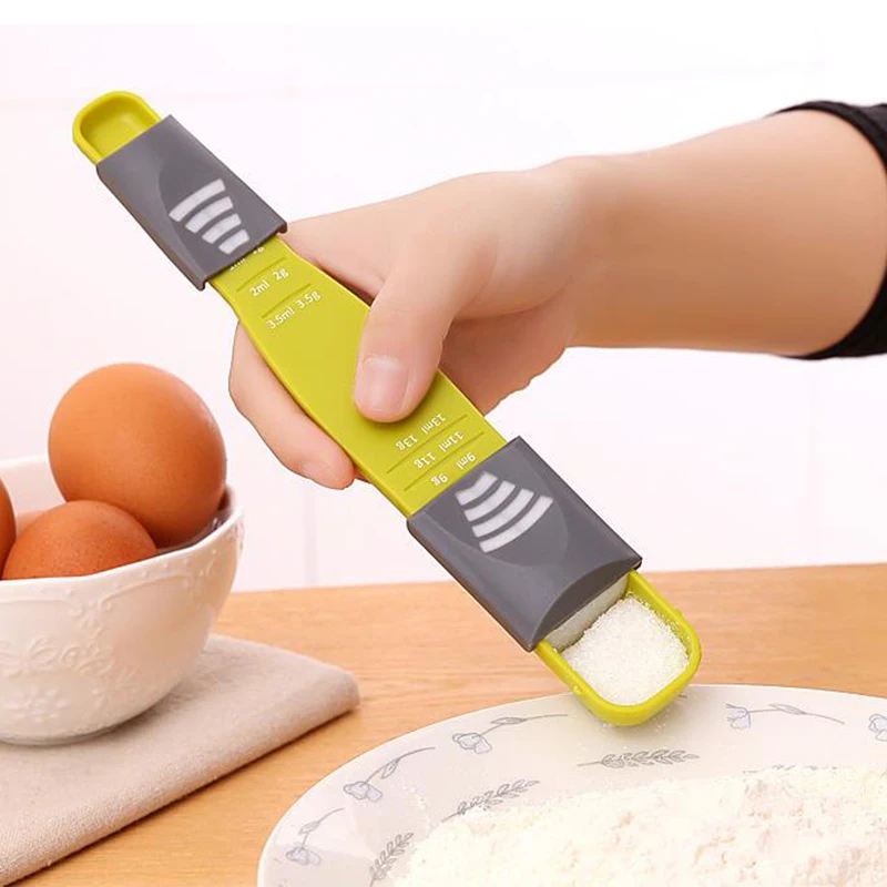 

WIILII Kitchen Scales Double End Eight Stalls Measuring Spoon For Salt Soup Coffee Tea Powder Kitchen Gadgets Tools Accessories