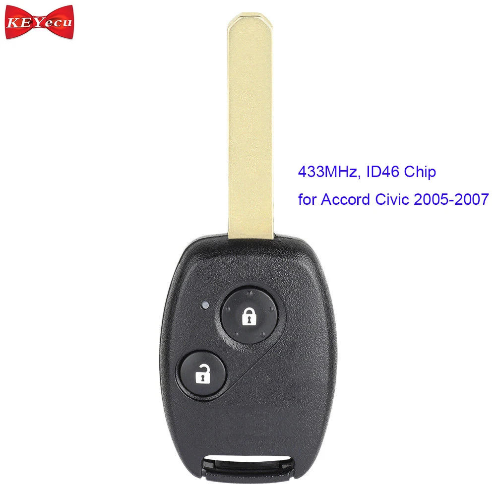 KEYECU для Honda Accord Civic 2005 2006 2007 дистанционное управление брелок автомобильного ключа