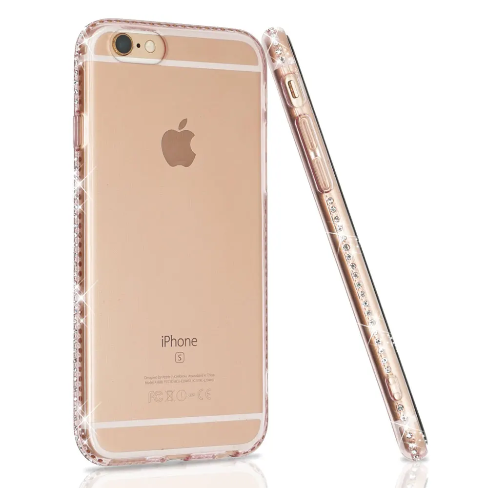 Ascromy For iPhone 7 Case Glitter Silicone Transparent Cover For iPhone X S Max XS XR 8 Plus 6 6S Bling Luxury Case Accessories (2)