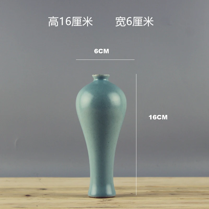 Голубая фарфоровая ваза Цзиндэчжэнь, винтажное украшение для чайных цветов, домашний интерьер, вставленные украшения для рабочего стола - Цвет: C