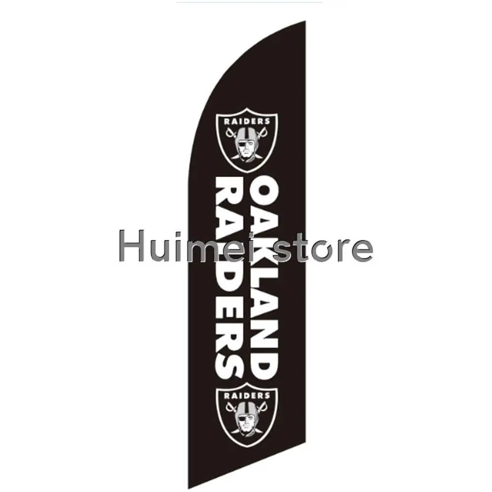 Image LAS VEGAS RAIDERS feather Flag for 280cm and 340cm flagpole 110g knitted polyester the price without flagpole