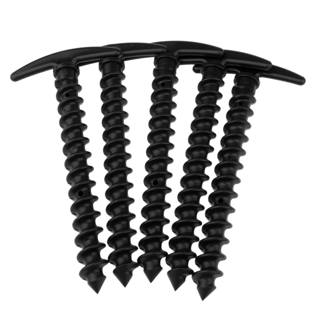 5pcs Plastic Stakes Small Tarp Stakes Tent Spikes for Sand Lawn Beach Blankets Compact Lightweight Tent Pegs