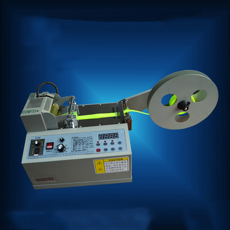  220V 300W Automatic Computer Control Weaving Belt Cutting Machine Fillet/Chamfer Magic Tape  Zipper
