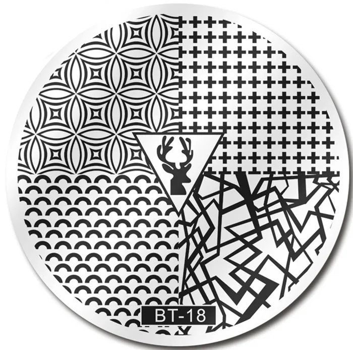 1 шт. 56 дизайнов доступны Biutee штамповки пластины кружева Морская звезда и оболочки отрицательное пространство листья цветы животные шаблон для ногтей - Цвет: Biutee18
