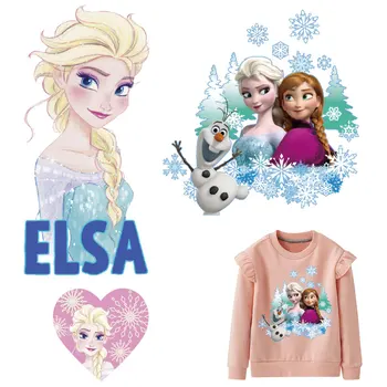 

hot iron on patches for kids clothng princess transfert thermocollants ironing applications girls dress T-shirt thermo stickers