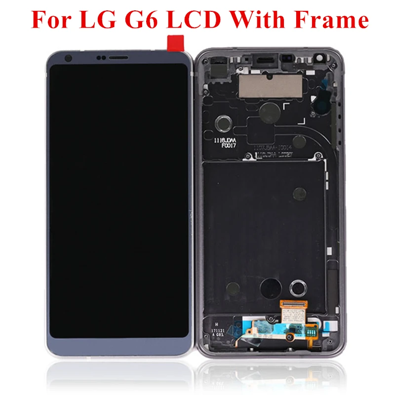 

5.7" Digitizer Assembly For LG G6 H870 H871 H872 LS993 VS998 LCD Display and Touch Screen With Frame Replacement For LG G6 LCD