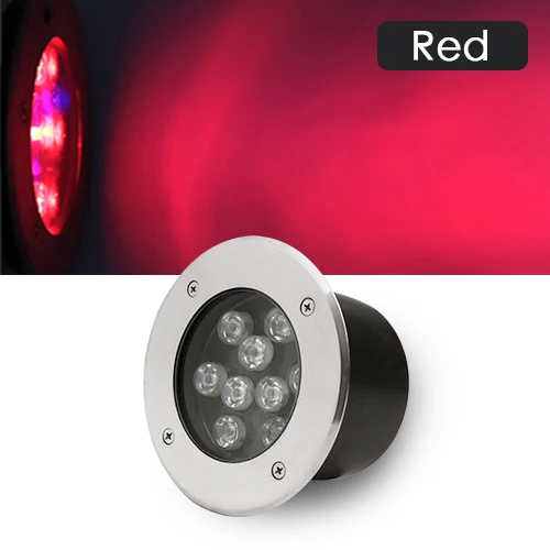 Red Светодиодный подземный свет дистанционного RGB IP68 Водонепроницаемый Открытый Сад дорожка напольная лампа AC110V 220 V квадратное ландшафтное освещение 24 W 36 W - Испускаемый цвет: Red