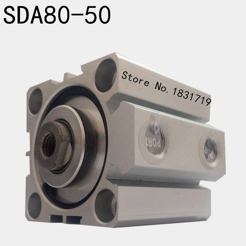 

SDA80-50 thin cylinder Series 80mm Bore 50mm Stroke SDA80*50 Aluminium alloy cylinder SDA80x50