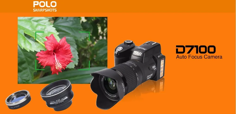 D7100 33MP профессиональная DSLR форма цифровая камера s 24X телеобъектив 8X цифровой зум широкоугольный объектив профессиональная камера