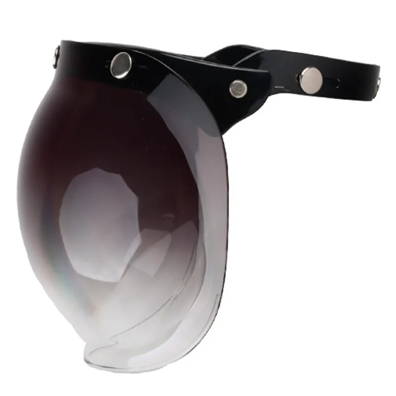 Мотоциклетный шлем козырек щит флип пузырьковый козырек для открытого лица шлемы Ретро Capacetes очки Moto Casco серебряные линзы
