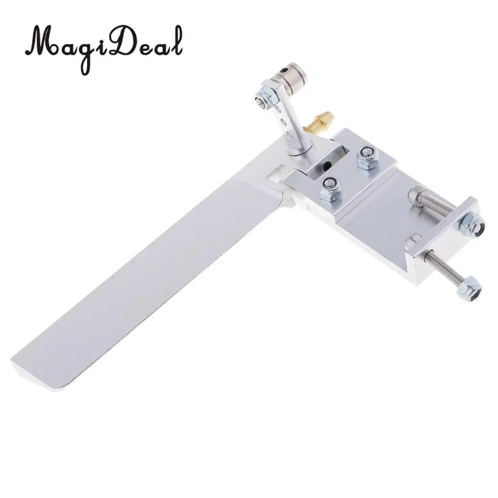 2x 95mm Alloy RC Boat Water Rudder Absorbing Steering Rudder for RC Boats CNC Silver