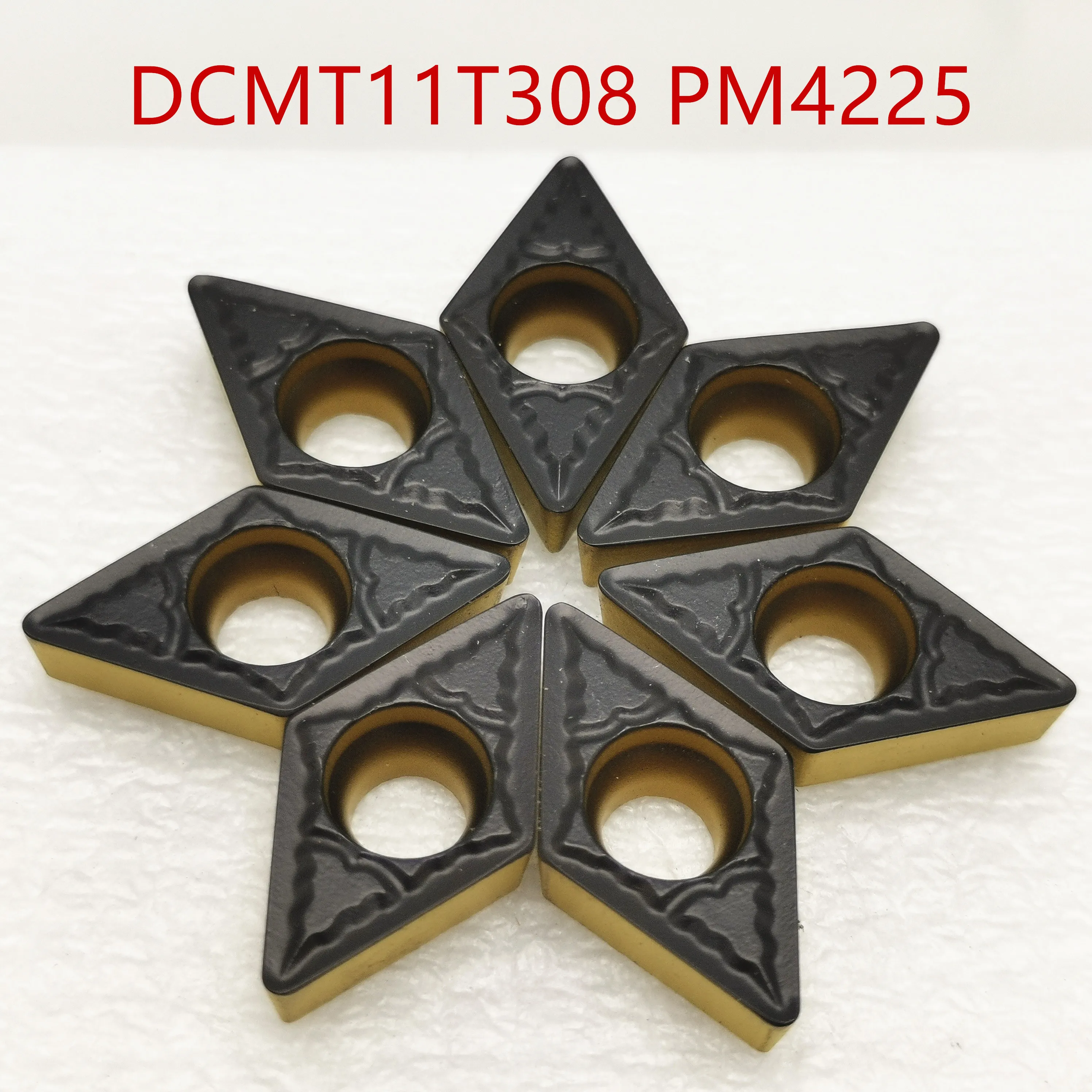 10PCS DCMT11T308 PM 4225 Carbide Insert Turning Tool Turning Milling Cutter CNC Cutting Tool Slot Cutting end milling cutter