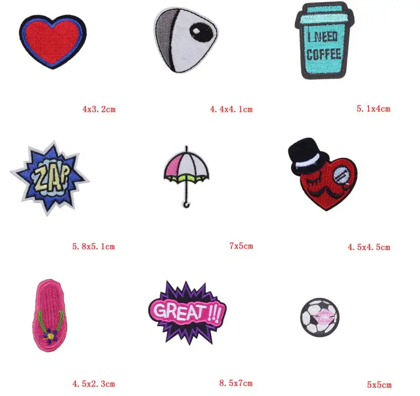 Eye Football Cartoon Embroidered Patches For Clothing Iron on Patch