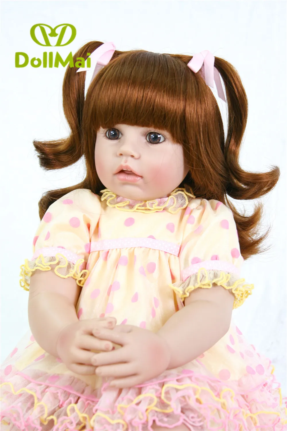Boneca Reborn игрушка мягкие силиконовые куклы для малышей сюрпризы подарок 60 см
